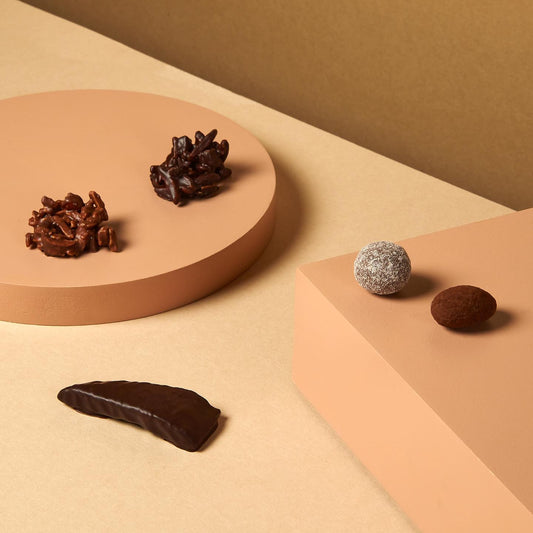 Our Hill St. almond rocks, chocolate coated hazelnuts & almonds, orange confit...