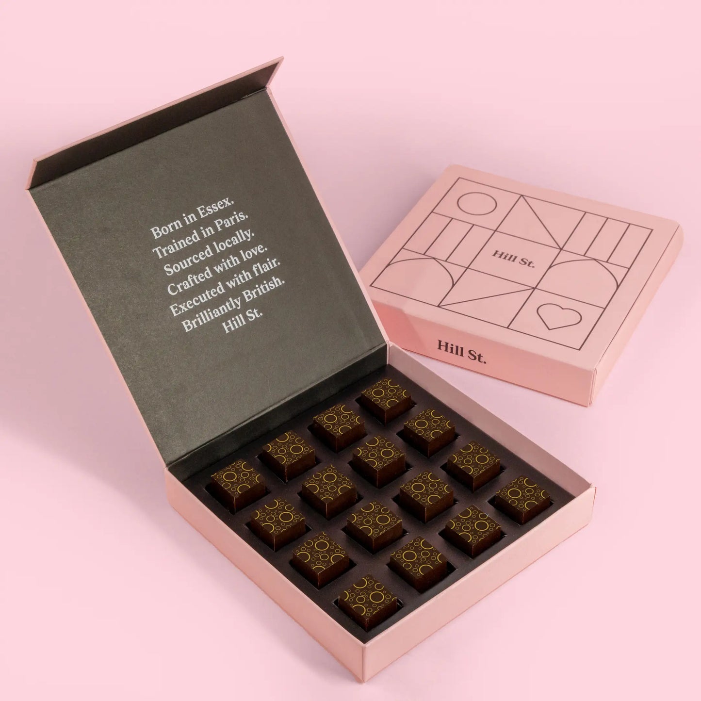 Dark chocolate Cambridge gin & yellow plum ganache cubes - 16 pieces