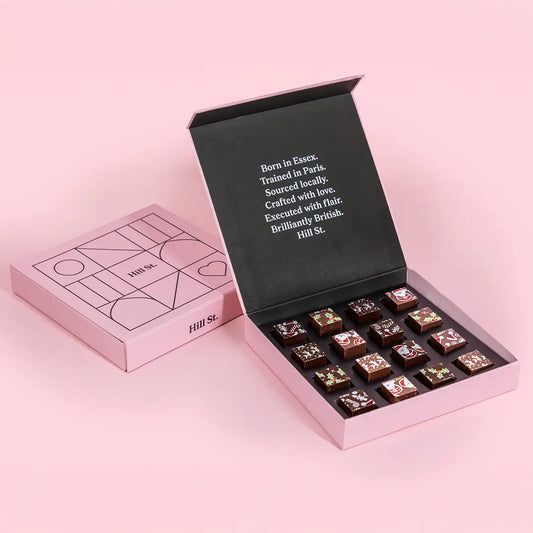 Hill St.  Luxury Mixed Chocolate Ganache Christmas Cube Box