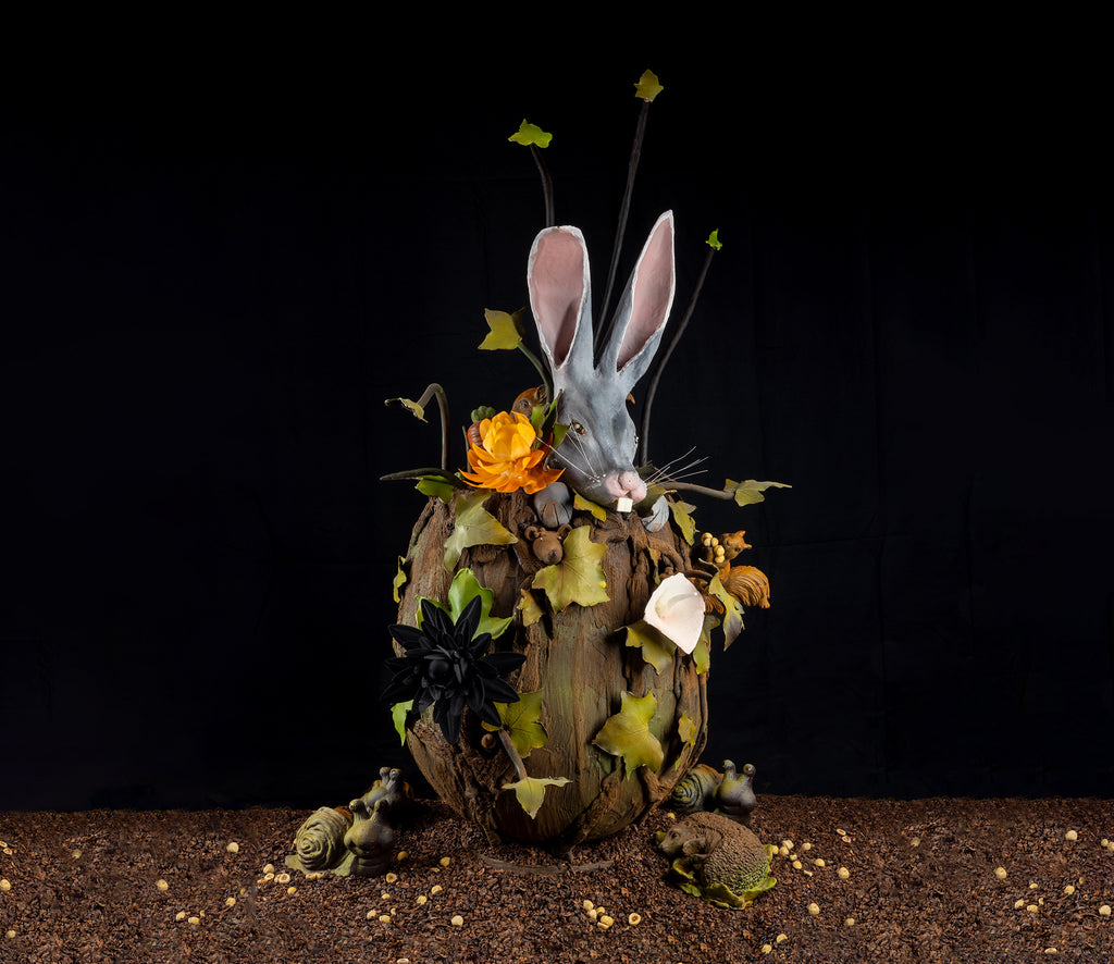 Hill St Easter Chocolate sculpture of a rabbit and forest creatures