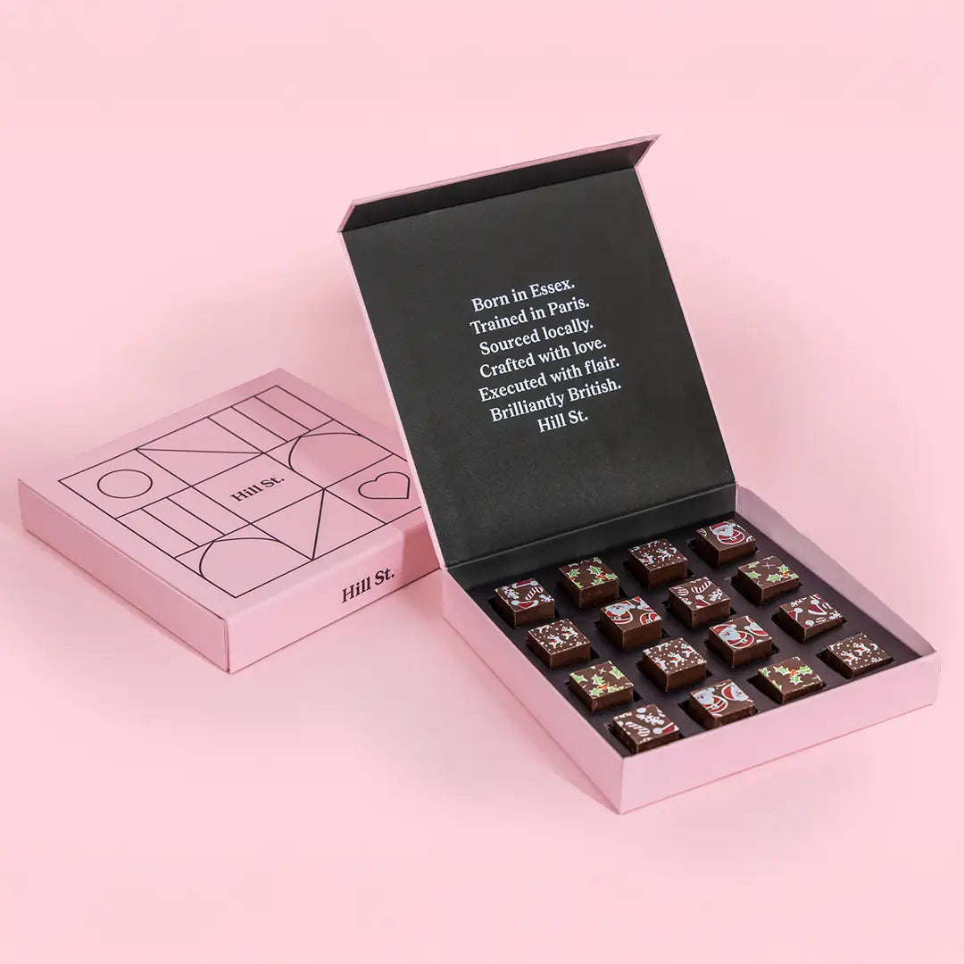 Hill St.  Luxury Milk Chocolate Ganache Christmas Cubes