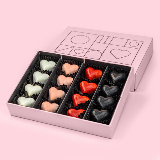 Hill St. Valentine's Chocolate Hearts: Variety (16)