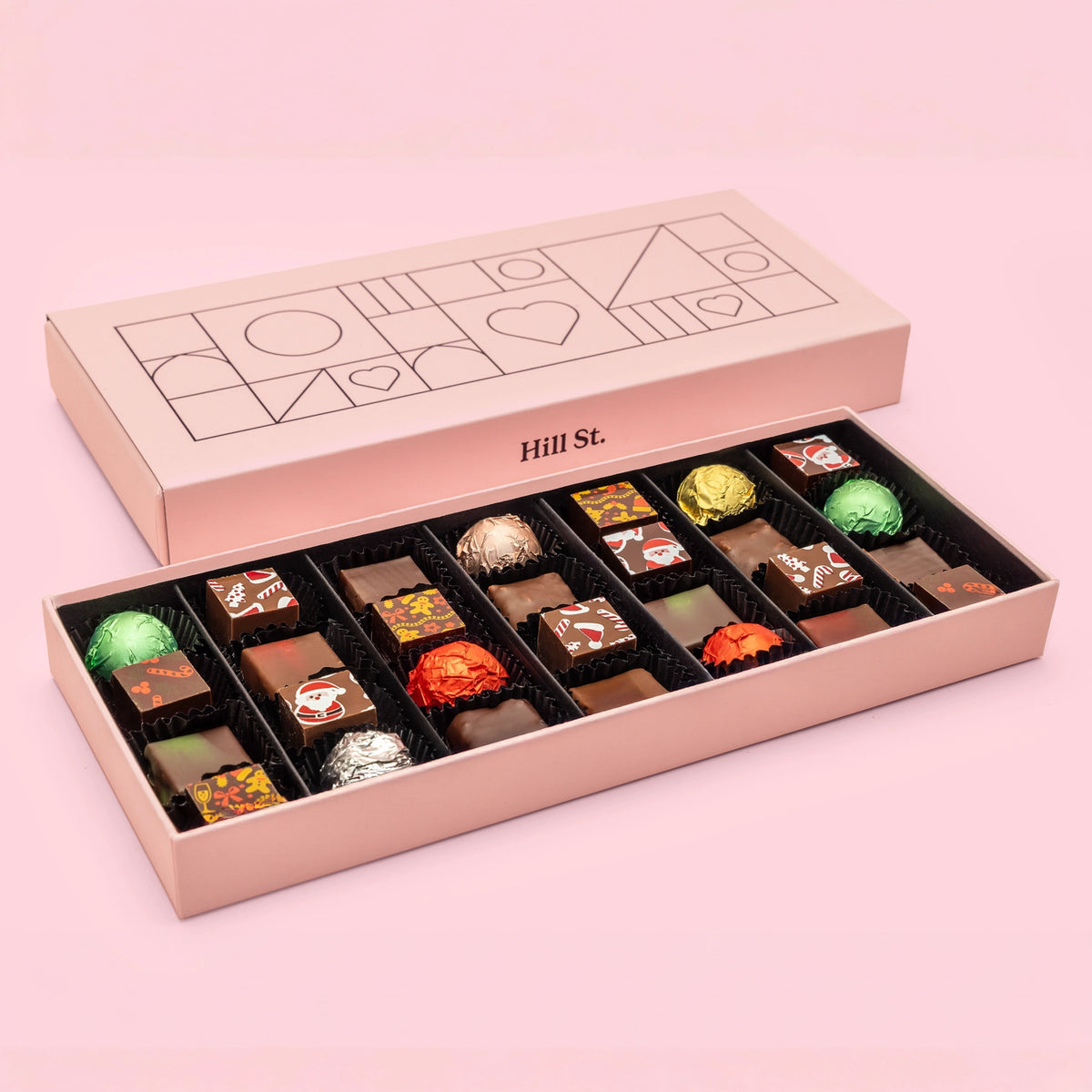 Hill St. Milk & Dark Chocolate Christmas Selection Box
