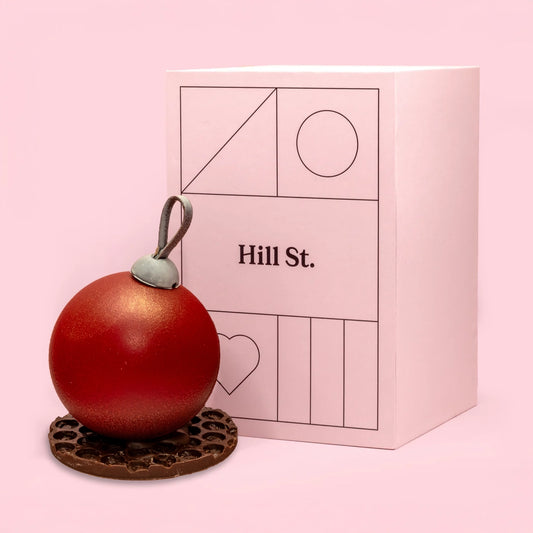 Luxury Milk Chocolate Bauble Filled with Christmas Chocolates (red) (Pick up only product)