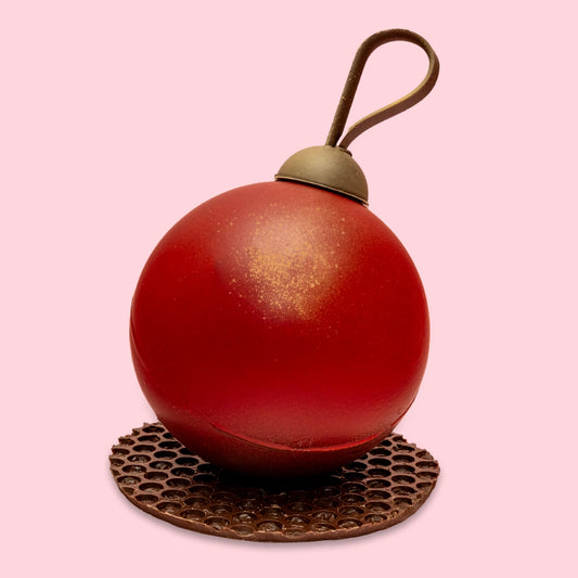 Giant Luxury Milk Chocolate Bauble Filled with Christmas Chocolates (red) (Pick up only product)