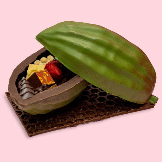 Giant Chocolate Cocoa Pod Filled with Christmas Chocolates (Pick up only product)