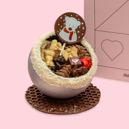 Luxury Chocolate Snowball Filled with Christmas Chocolates (Pick up only product)