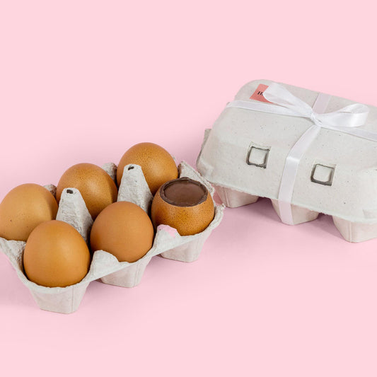 Praline Egg Box - (6) Milk or Dark or Mixed